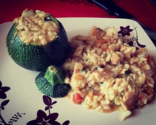 Courgettes Farcies au risotto