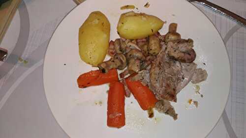 Cuisse de Dinde pommes de terre carottes