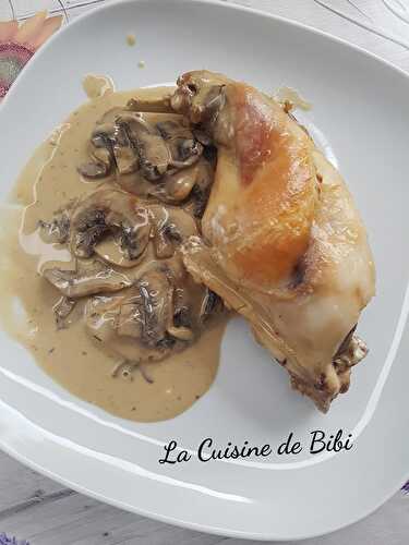 Cuisses de lapin sauce crémeuse