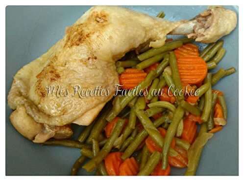 Cuisses de poulet Carottes Haricots verts