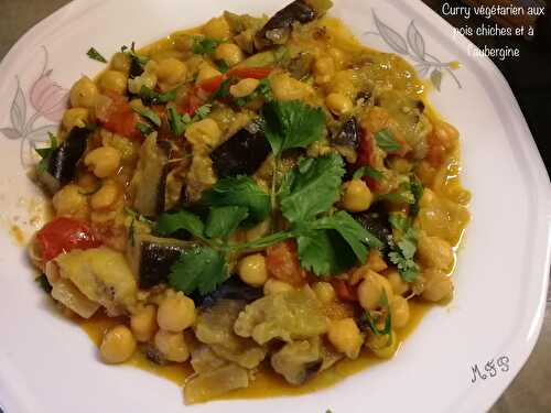 Curry végétarien  aux pois chiches et à l’aubergine