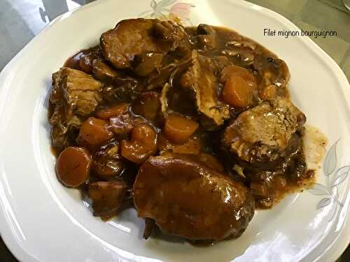 Filet mignon bourguignon