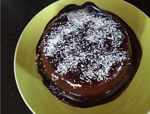 Flan Bounty glacage chocolat