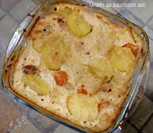 Gratin au saucisson sec