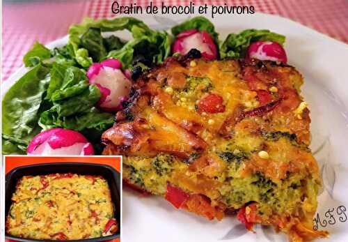 Gratin de brocoli et poivrons