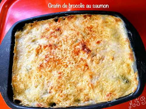 Gratin de brocolis au saumon