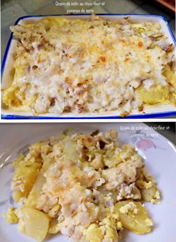 Gratin de colin chou-fleur et pommes de terre