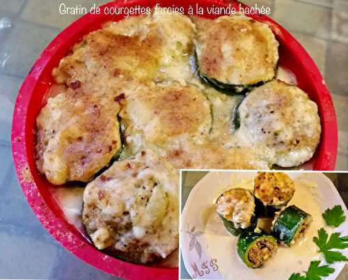 Gratin de courgettes farcies à la viande hachée