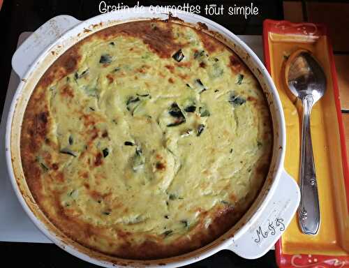 Gratin de courgettes tout simple