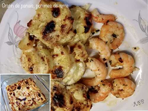 Gratin de panais , pommes de terre , une recette délicieuse de Marmiton