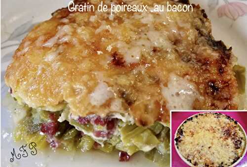 Gratin de poireaux au bacon