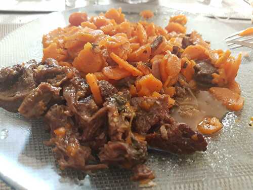 Joue de bœuf braisé aux carottes