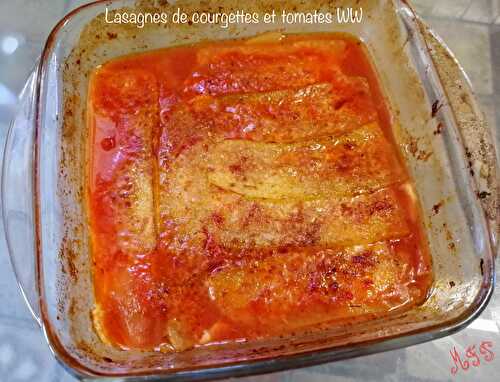 Lasagnes de courgettes et tomates.WW