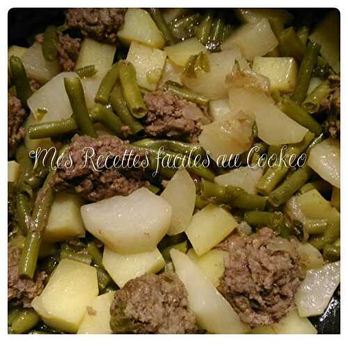 Marmite de légumes Haricots verts pommes de terre navet celeri & boulettes de boeuf