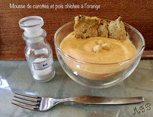 Mousse de carottes et pois chiches à l’orange