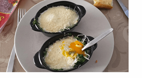 Oeufs cocotte florentine