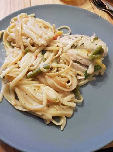 One pot pasta saumon boursin légumes