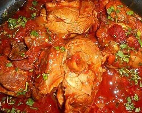 Osso bucco de dinde à la tomate