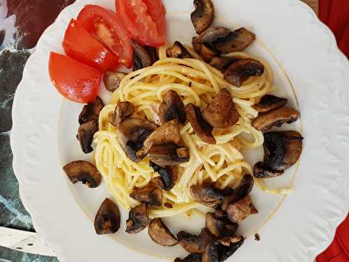 Pâtes carbonara champignons