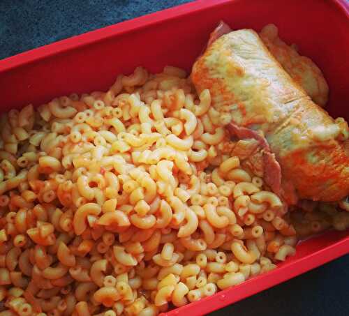 Paupiette de dinde façon orloff et coquillettes tomates