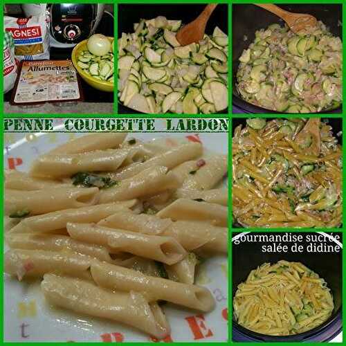 PENNE COURGETTE LARDON