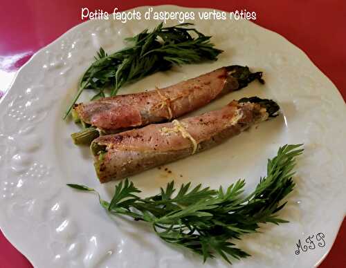 Petits fagots d’asperges vertes rôties