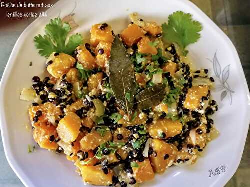 Poêlée de butternut aux lentilles vertes WW