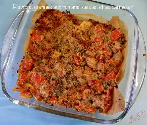 Poivrons gratinés aux tomates cerises et au parmesan