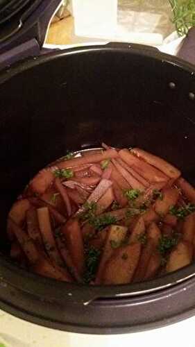 Pomme de terre au vin rouge