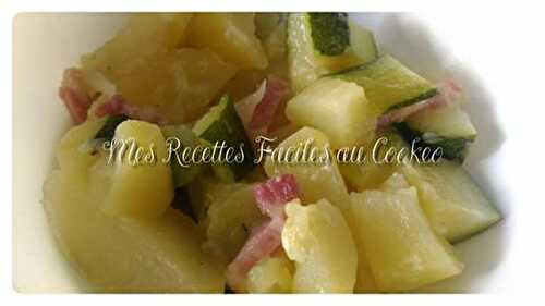 Pommes de terre , lardons , courgettes