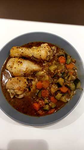 Poulet aux herbes de Provence et ses petits légumes