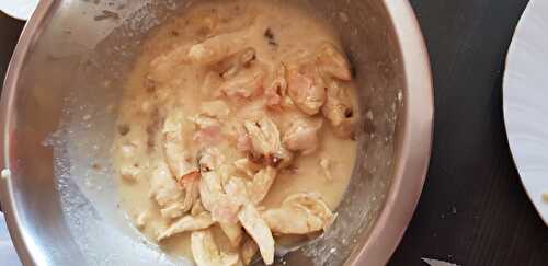 Poulet  en fondue  de fromage