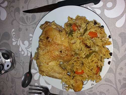 Poulet et riz à l’indienne