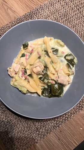 Poulet Penne courgette