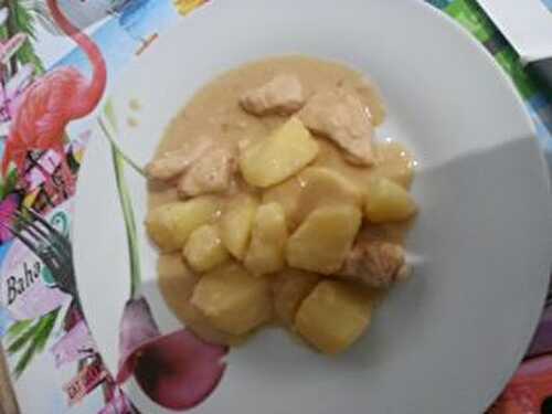 Poulet pomme de terre sauce moutarde