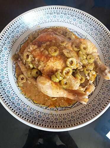 Poulet rôti au olives