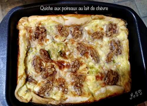 Quiche aux poireaux au lait de chèvre