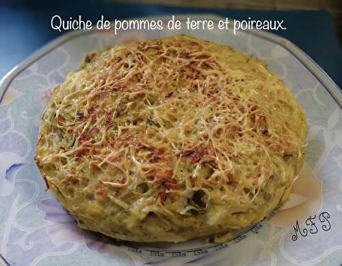 Quiche de pommes de terre et poireaux.