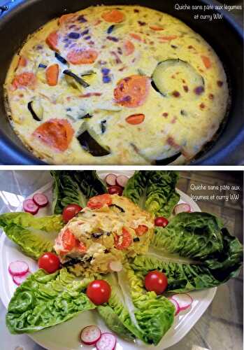 Quiche sans pâte aux légumes et curry