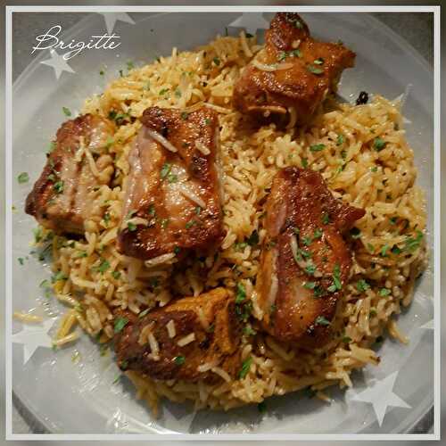 Ribs et riz basmati