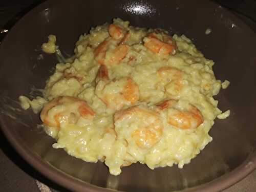 Risotto aux crevettes et curry