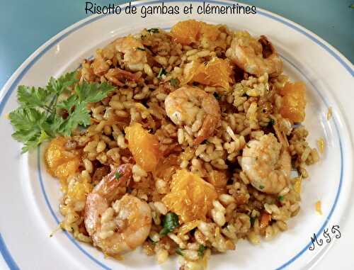 Risotto de gambas et clémentines