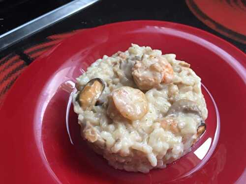 Risotto fruits de mer et champignons