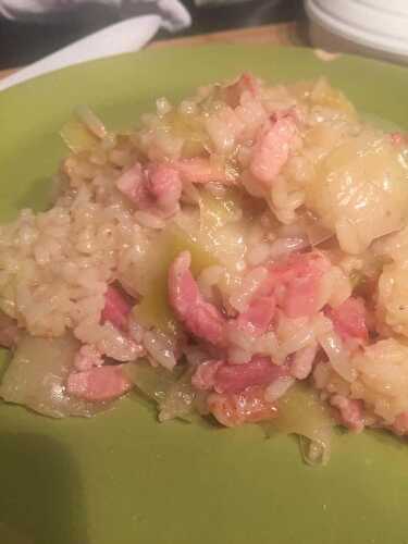 Risotto lardons / poireaux