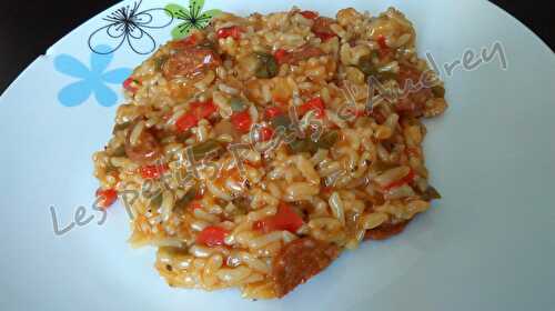 Risotto poivron chorizo