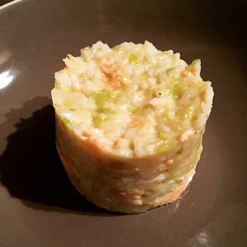 Risotto saumon courgette