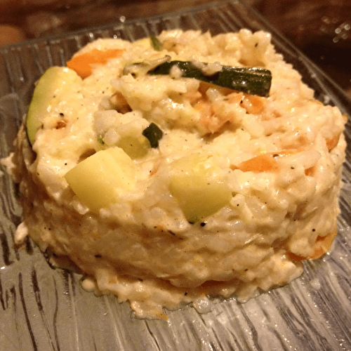 Risotto saumon fumé et tourteaux