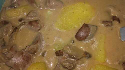 Rognon de porc champignon et sauce madère