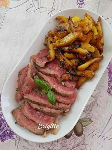 Rosbeef et P.de terre en forme de frites