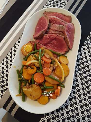 Rôti de Boeuf et sa jardinière de légumes